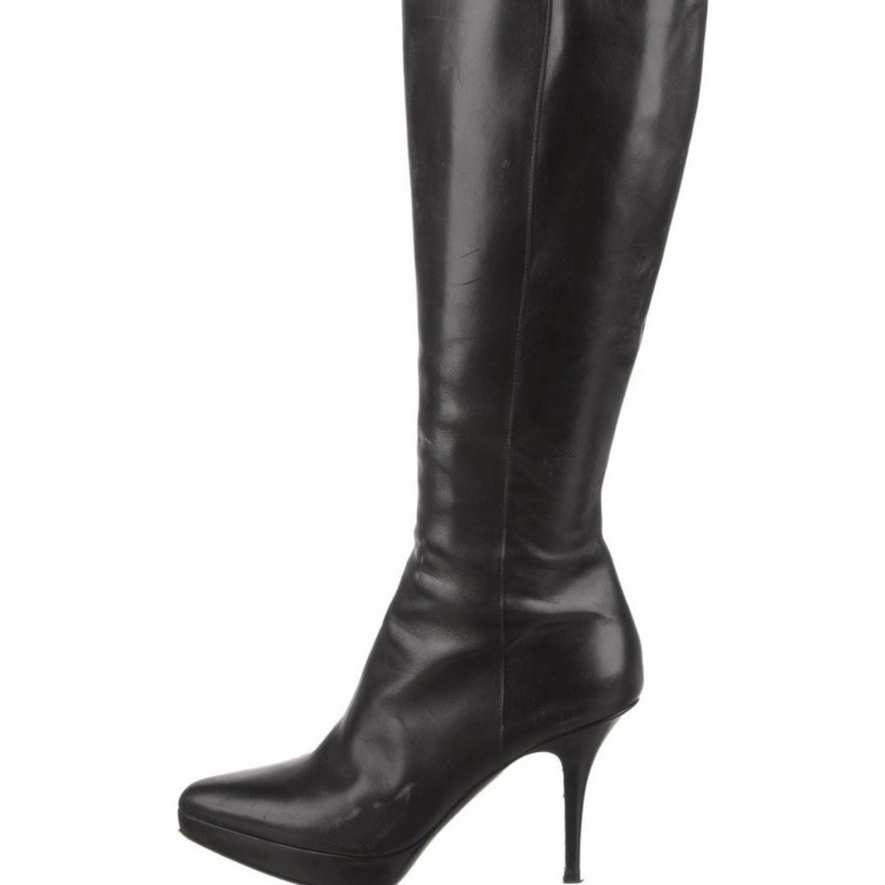 Yves Saint Laurent Black Over the Knee Boots